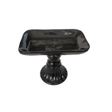 Suporte Preto Cerâmica Retangular c/ Pé - 001958 Suporte Preto Cerâmica Retangular c/ Pé - 001958